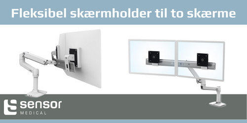 lx dual desk arm til to skærme fra ergotron